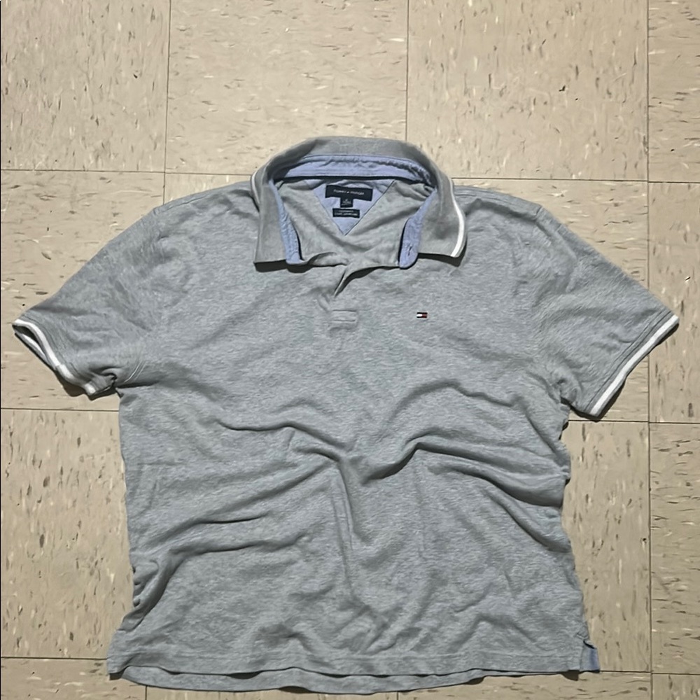 Tommy Hilfiger Gray Polo Shirt Classic Design